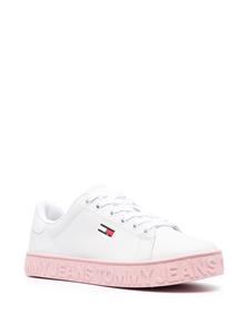 Tommy Jeans Sneakers met logo reliëf - Wit