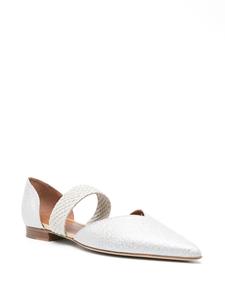 Malone Souliers Maisie leren ballerina's - Zilver