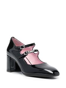 Carel Paris Pumps met dubbele bandjes - Zwart