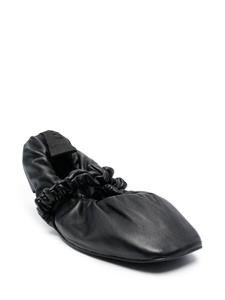 GANNI Scrunchie metallic ballerina shoes - Zwart