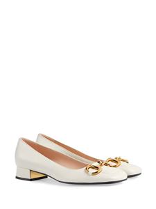 Gucci Pumps met horsebitdetail - Wit