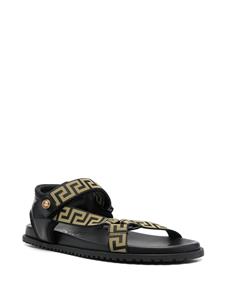 Versace Sandalen met Greca detail - Zwart
