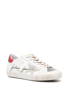 Golden Goose Super-Star sneakers met glitter - Wit