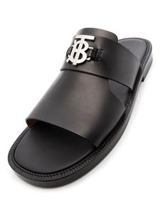 Burberry Kingsgate sandalen met monogram patroon - Zwart