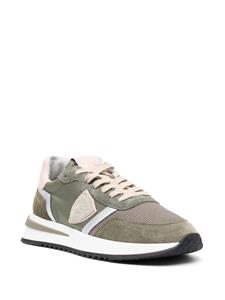 Philippe Model Paris Sneakers met leren vlakken - Groen