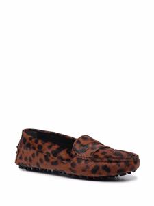 Scarosso Ashley loafers met luipaardprint - Bruin