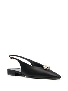 Lanvin Swing slingback muiltjes - Zwart