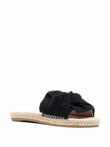 Manebi Hamptons geknoopte slippers - Zwart