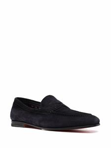 Santoni Loafers met stiksel - Blauw