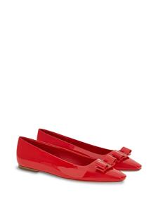 Ferragamo Vara bow-detail ballerina shoes - Rood