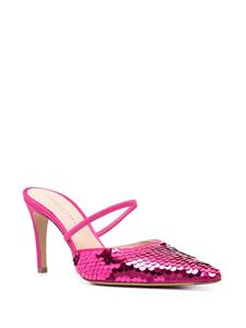 Roberto Festa 90mm sequin pointed mules - Roze