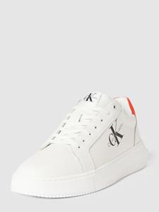 calvinkleinjeans Sneakers Calvin Klein Jeans - Chunky Cupsole Mono Lth YM0YM00681 Bright White/Cherry Tomato 0K5