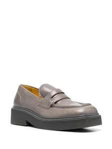 Marni square-toe leather loafers - 00N95 GREY