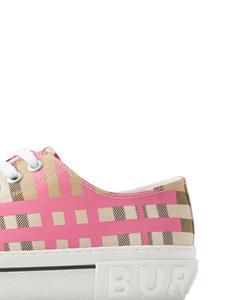 Burberry check-print lace-up sneakers - Roze
