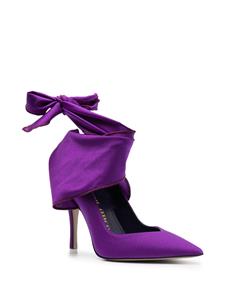 The Attico tie-fastening pointed-toe pumps - Paars