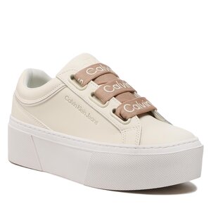 Calvin Klein Jeans Sneakers  - Flatform+ Low Branded Laces YW0YW00868 Ivory/Candied Ginger/Eggshell 0GE
