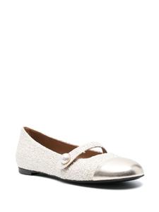 Roberto Festa round-toe leather ballerina shoes - Beige