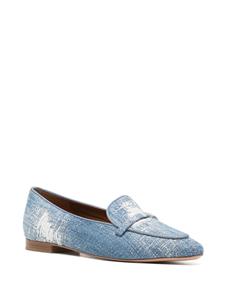 Malone Souliers pointed-toe distressed-finish loafers - Blauw