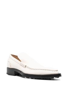 Jil Sander pointed-toe leather loafers - Wit