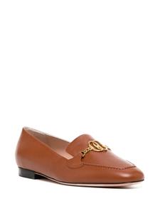 Bally BB logo calf-leather loafers - Bruin