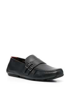Santoni double-buckle monk shoes - Zwart