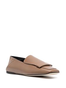 Sergio Rossi square-toe leather loafers - Bruin