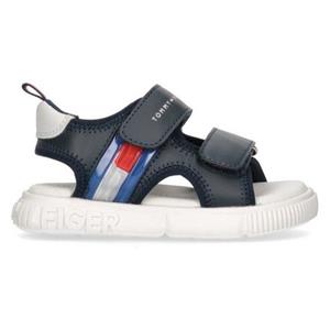 Tommy Hilfiger Sandale "FLAG VELCRO SANDAL BLUE", mit Logoschriftzug