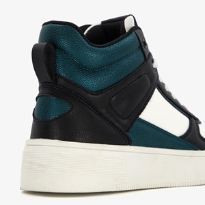 Blue Box hoge dames sneakers zwart/groen