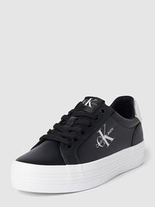 calvinkleinjeans Sneakers Calvin Klein Jeans - Vulc Flatform Laceup Lth Refl Wn YW0YW01222 Black/Silver BEH