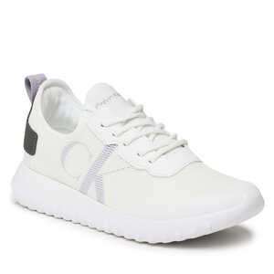 Calvin Klein Jeans Sneakers  - Sporty Runner Eva Slipon Wn YW0YW00687 White/Lavender Aura 0K4
