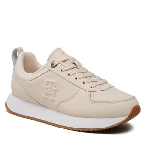 Tommy Hilfiger Sneakers  - Casual Leather Runner FW0FW07285 Sugarcane AA8