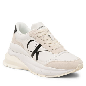 Calvin Klein Jeans Sneakers  - Wedge Runner Mix Lth Wn YW0YW01099 Bright White/Creamy White/Silver