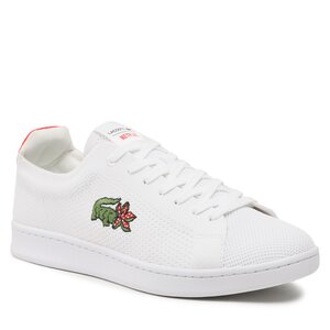 Men's Lacoste Carnaby Piquee Shoes in White red