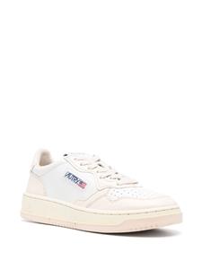 Autry panelled perforated leather sneakers - Wit