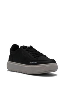 Love Moschino low-top leather sneakers - Zwart