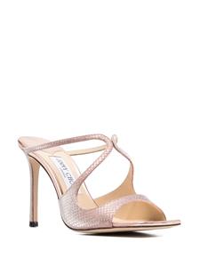 Jimmy Choo Anise 95mm leather mules - Roze