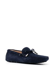 Roberto Cavalli bow-detail suede loafers - Blauw
