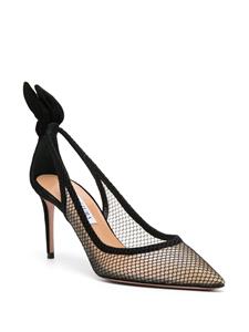 Aquazzura 85mm mesh-panelled pumps - Zwart