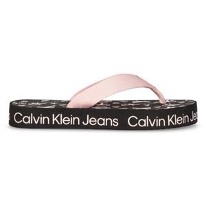 Calvin Klein NU 20% KORTING:  Teenslippers met logo-opschriften