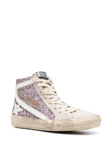 Golden Goose SLIDE GLITTER UPPER SUEDE TOE SHINY LEATHER STAR AND WAVE LEATHER LIST - Roze