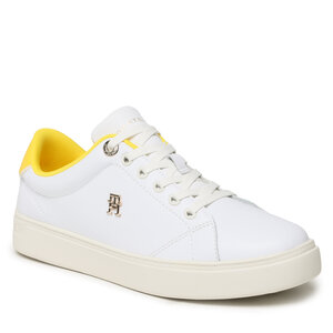 Tommy Hilfiger Sneakers  - Elevated Essential Court Sneaker FW0FW07377 White/Vivid Yellow 0LF