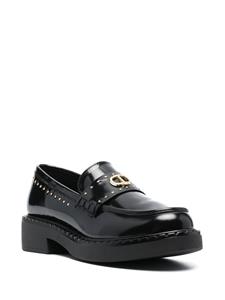 TWINSET 40mm stud-embellished leather loafers - Zwart