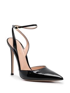 Gianvito Rossi 130mm patent pointed sandals - Zwart