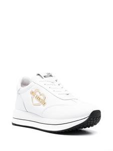 Love Moschino logo-plaque low-top sneakers - Wit
