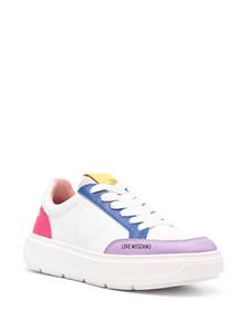 Love Moschino Sneakers met colourblocking - Wit