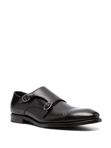 Henderson Baracco almond-toe leather monk shoes - Bruin