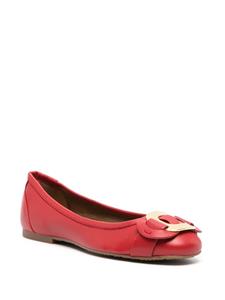 See by Chloé Chany buckle-detail ballerina shoes - Rood