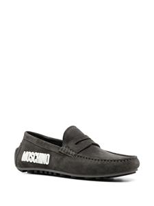 Moschino Loafers met logopatch - Zwart