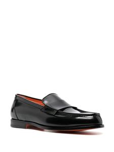 Santoni Laife leather loafers - Zwart