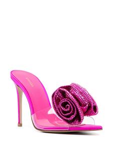 Le Silla Rose 100mm crystal-embellished mules - Roze